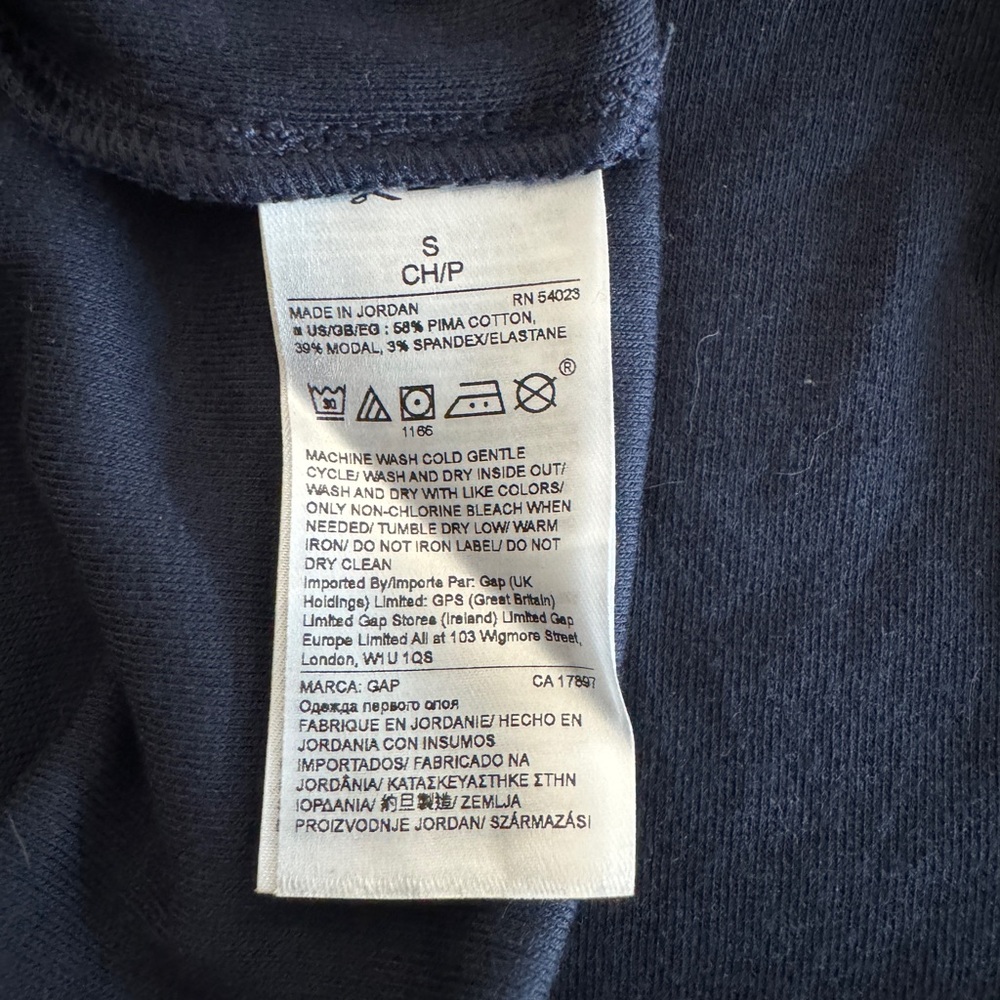 Dark navy cotton stretch top - Picture 4 of 4